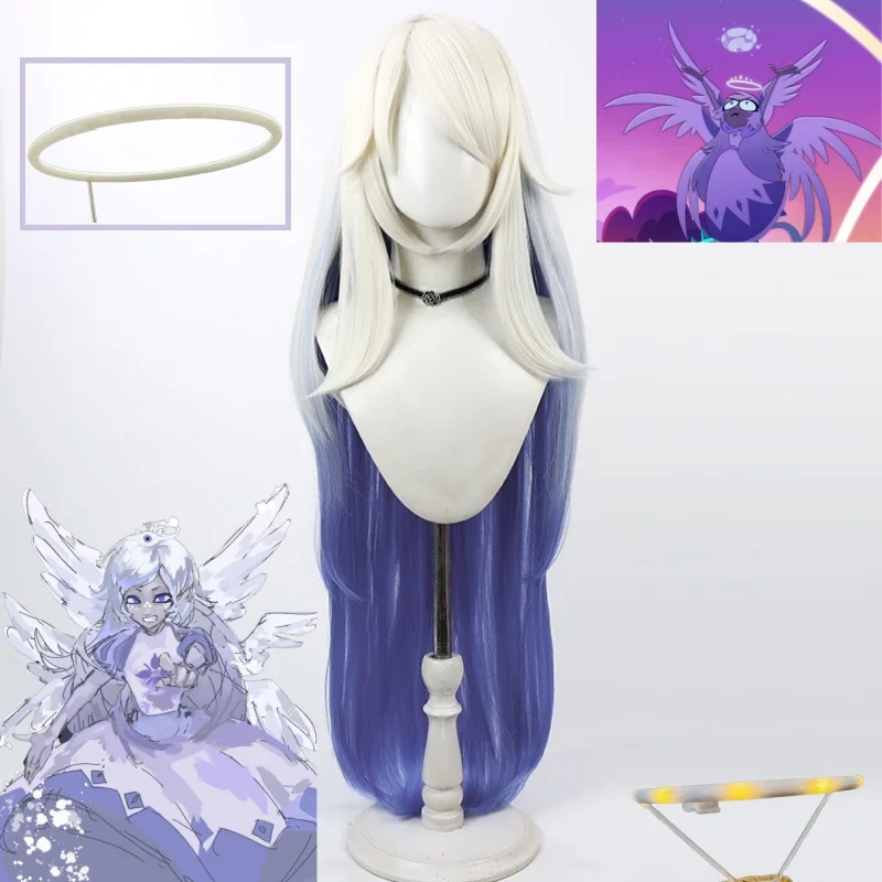 Shop1104345165 tienda Anime Emily el pequeño ángel en Hazbin peluca Cosplay Halloween carnaval accesorios de fiesta gorro de peluca de pelo sintético