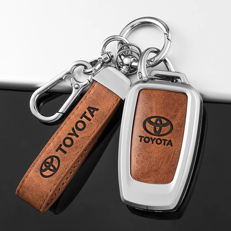 Zinc Alloy Car Key Case Cover Holder Shell For Toyota Camry Prius Land Cruiser Prado 150 Crown For Subaru Foreste XV Keychain