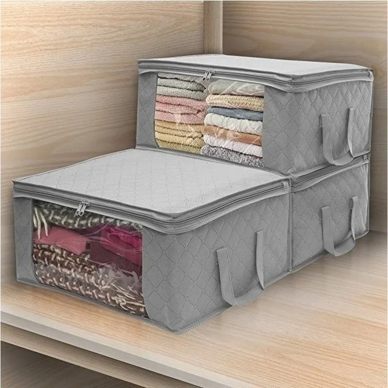 1Pcs Household Folding Storage Box Quilt Storage Bag Wardrobe Clothing Storage Box Dust Bag