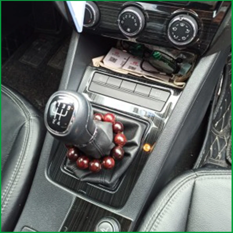 

For Skoda Octavia A7 2014-2018 Interior Car Gear Shift Knob Panel Cover Sticker Trim Moldings Car Styling Auto Parts