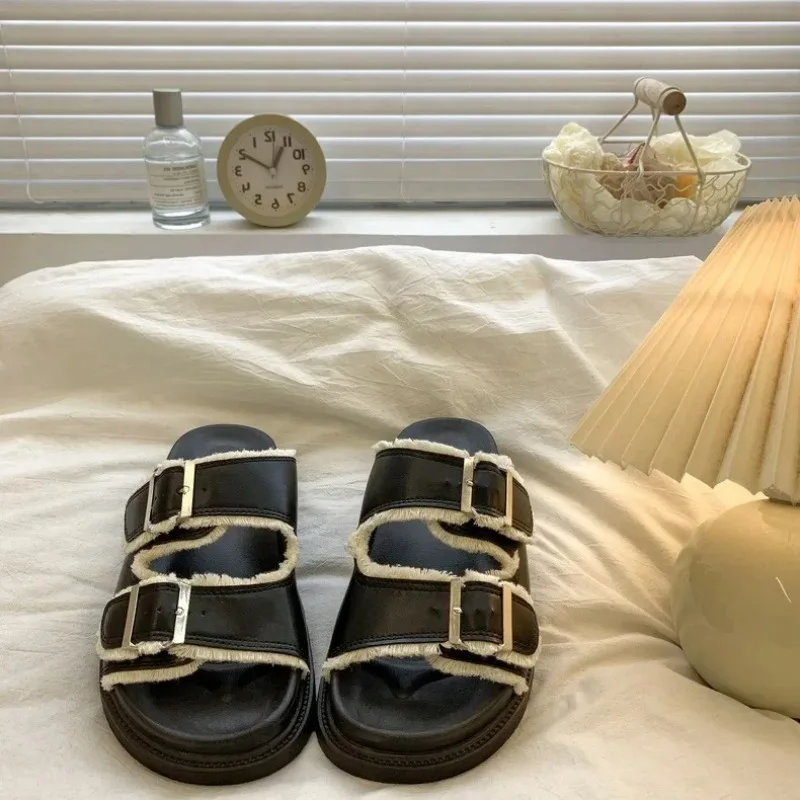 عالية الجودة أحذية نسائية السيدات النعال منصة الشرائح الناعمة الرجعية موجزة النعال النساء أحذية الصيف الشرائح Pantofle Platfor #5