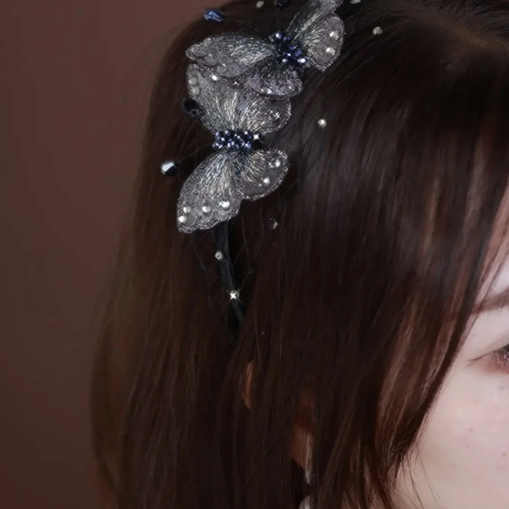 

Butterfly Mesh Headband for Women Embellished Headbands Hair Accessories Girls High Stylish Fascinator Mother