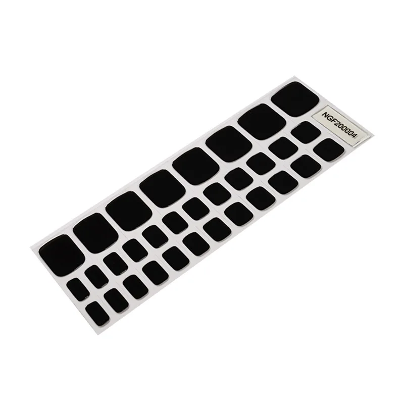 32-Pack Nail Art Stickers for Toes Semi-Cured Nail Polish Gel Foot Design Nail Stickers for Beauty And Fashion
