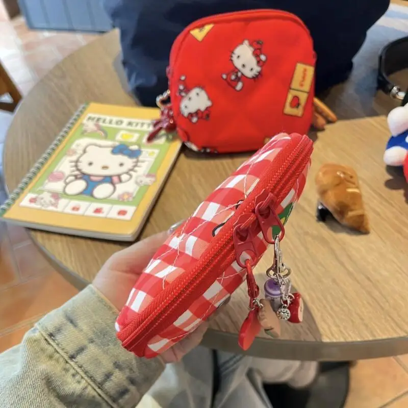 سانريو مرحبا كيتي حقيبة مستحضرات التجميل خمر هريرة حقيبة مستحضرات تجميل صغيرة محمولة السفر تخزين أكياس عملة أكياس الفتيات هدايا عيد الميلاد