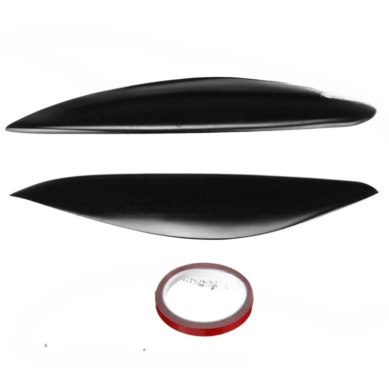 2Pcs Car Headlight Eyebrow Cover Trim Fiberglass Head Light Lamp Eyelid Sticker For Vauxhall/Opel Signum Vectra C Facelift 2006-