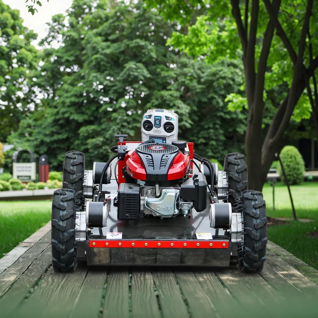 

Remote Control Wheel Lawn Mover Automatic Grass Cutter Engine Remote Control Lawn Mower