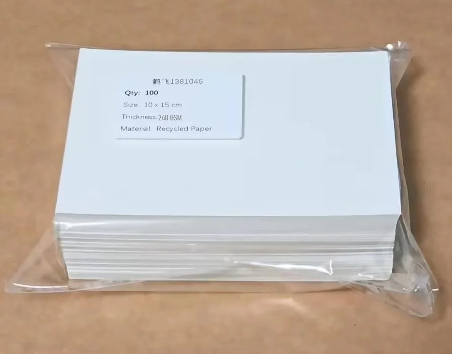 Formaat 10*15cm Lege Witte Postkaarten Matte Afwerking Karton Dik Papier Voor DIY Postkaarten Dikte 240GSM