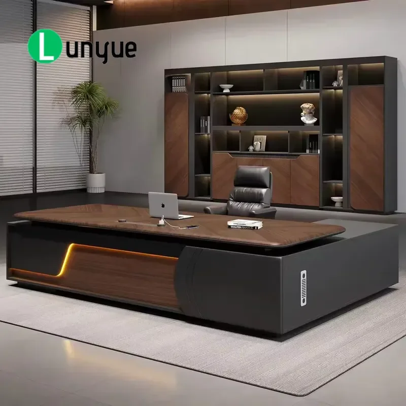 Executive Desk Luxury CEO Table Large Modern Business Workstation for Manager Home Office Premium