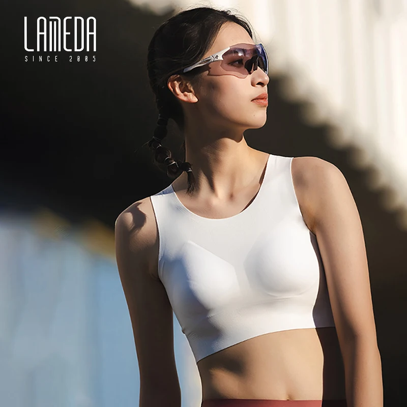 LAMEDA New Cycling Vest Summer Women Bra Outdoor Sport Seamless Without Steel Ring High Elasticity Breathable Wear-Resistant Und