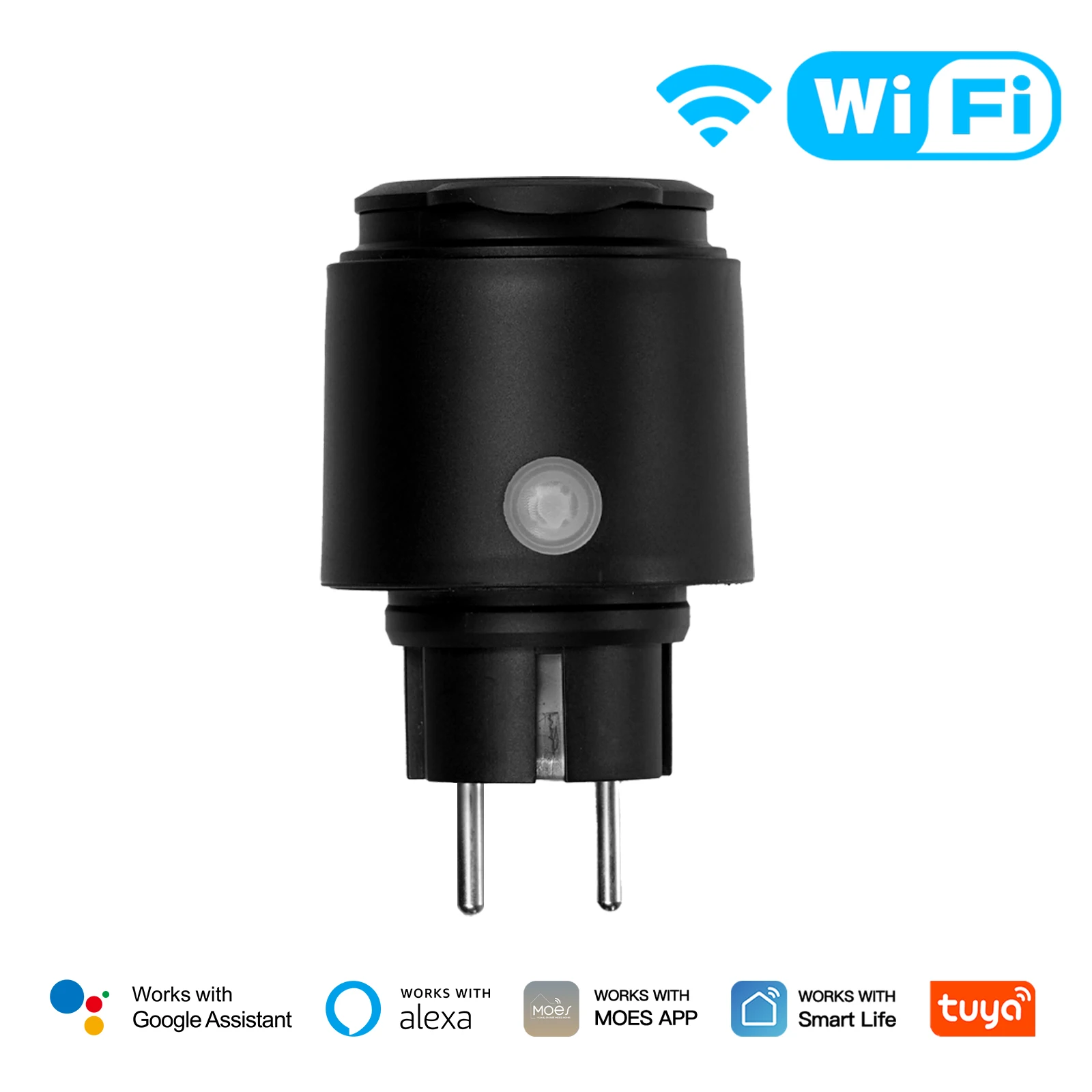 MOES Tuya WiFi Smart Plug 16A EU Stopcontact IP44 Waterdicht Stofdicht Power Elektriciteitsmonitor Werk met Alexa Google Home