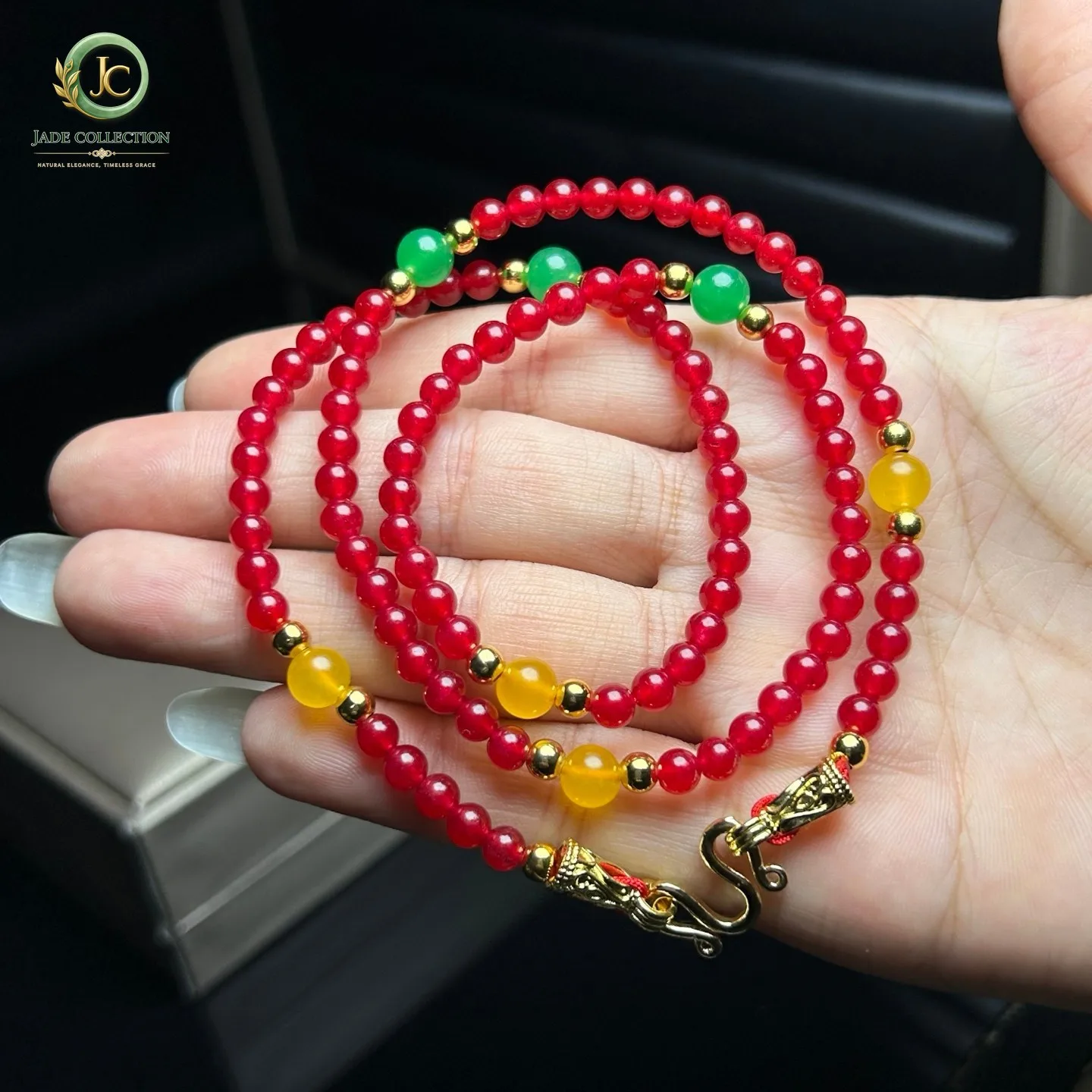 4MM Real Natural High Ice Red Myanmar Beads Jade jadeite Necklaces Pendants
