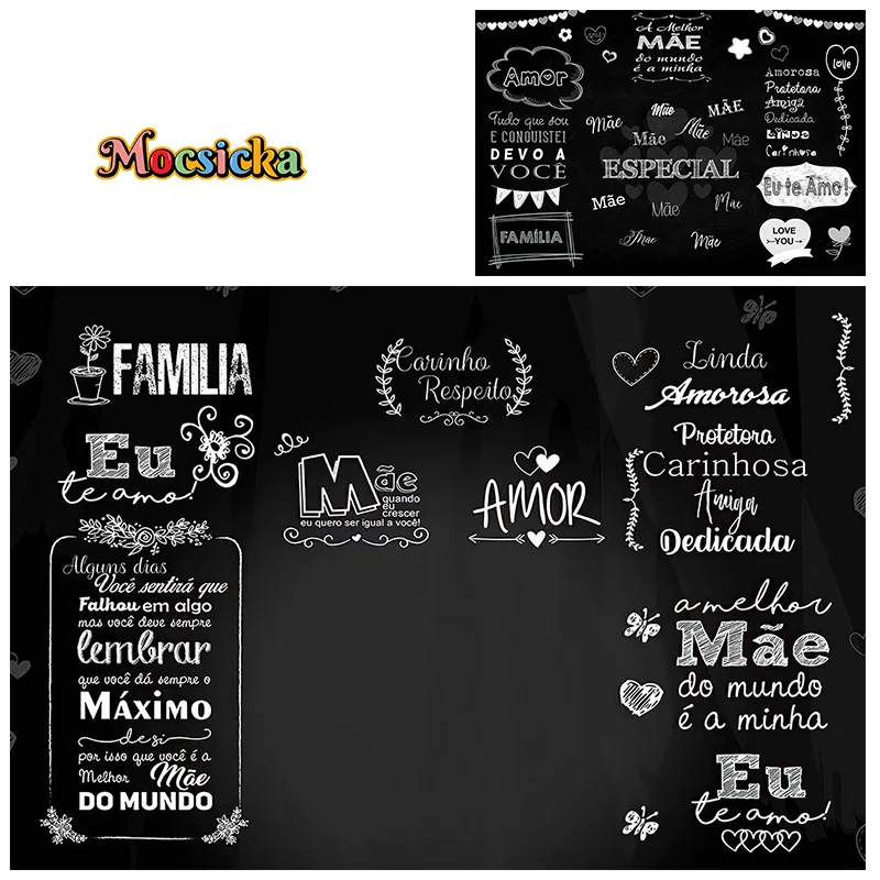 Mocsicka Graduation Photography Backdrops Chalkboard Backgrounds Student Party Happy Birthday Customisable Banners Photo Props