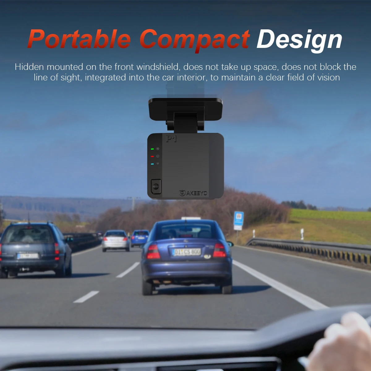 AKEEYO 1080p Dash Cam 120° Wifi G-Sensor Emergency Record Loop Record Type C Car Dvr Black Single Car Camera Recorder