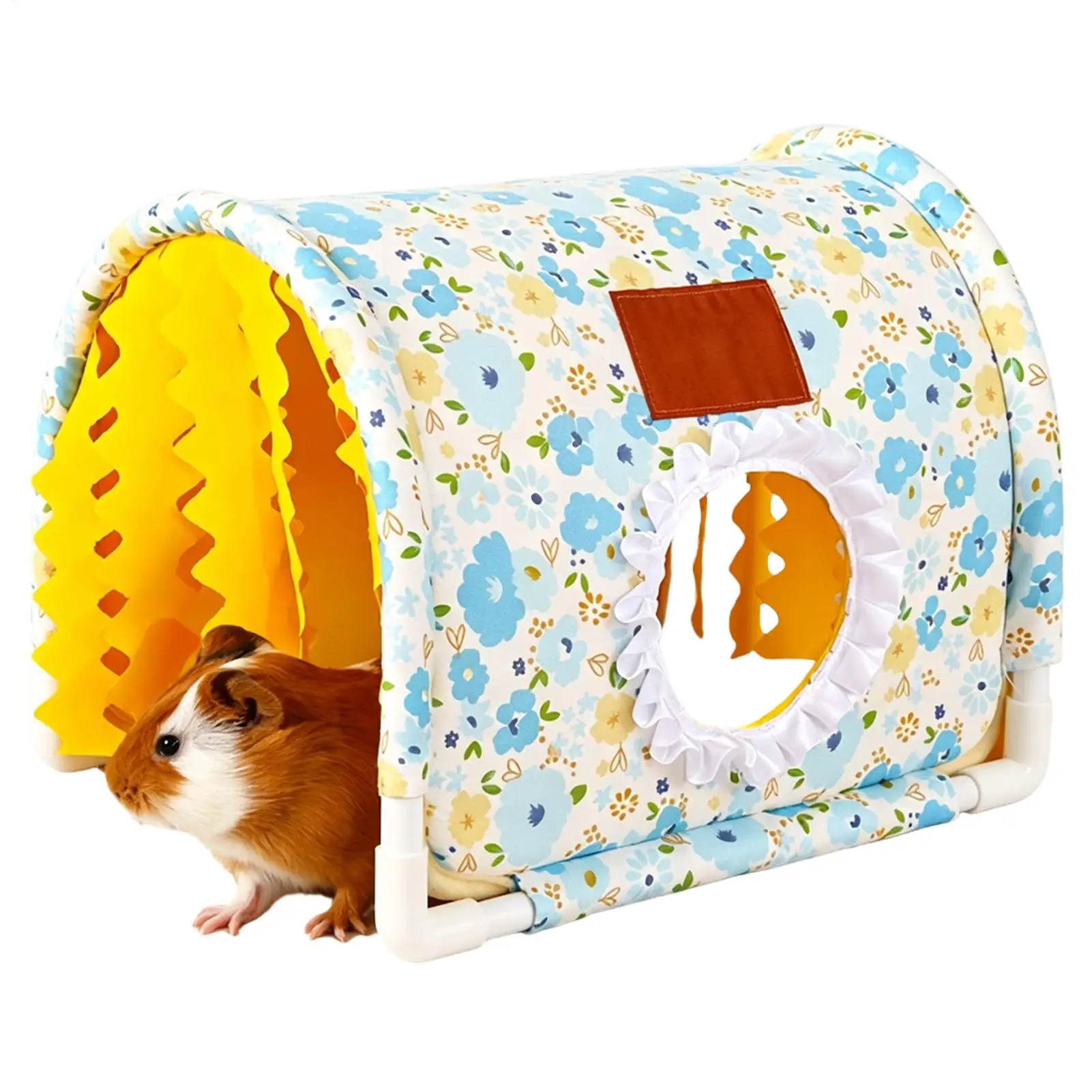 Hamster Tent Ventilated Hedgehog Privacy Tent With Door Shade Multiple Entrances Bunny Hamster House For Play Hiding Sleeping