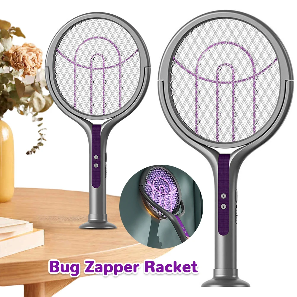 

Rotating Head Zapper Racket Rechargeable Fly Zapper 2 in 1 Fly Killer and Mosquito Trap Lamp for Indoor and Outdoor