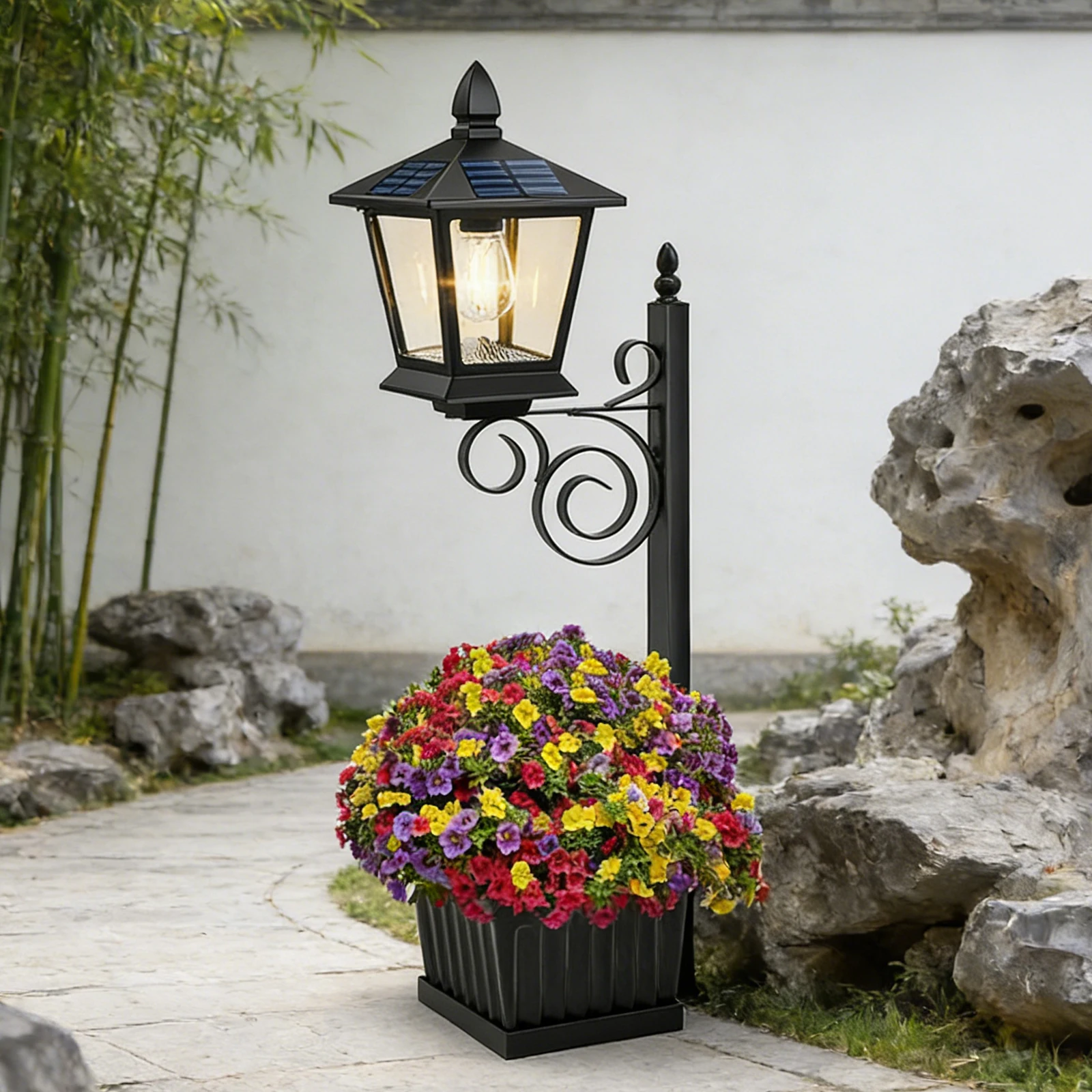 2-in-1 Solar Planter Lamp 8-10 - огляд і ціна Outdoor Lighting Front Yard