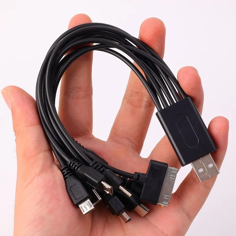 Universal Mobile Phone Charger Adapter Plug 10 In 1 Usb Data Cable Charging Cable Suitable For Samsung Xiaomi Huawei MP3 MP4