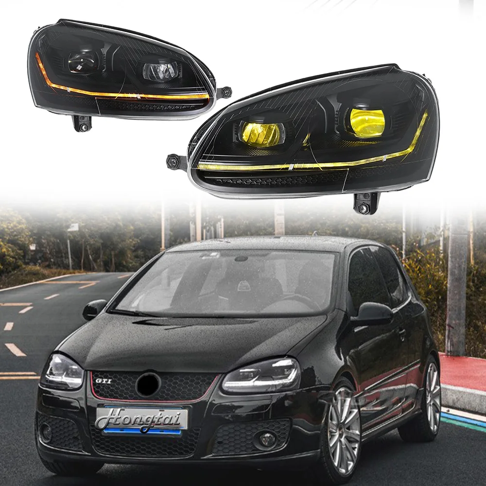 Pair Headlight assembly For 2003-2004  2005 -2011 Volkswagen Golf 5 Sequential Front Lamps，Day lights, headlights，head lamp