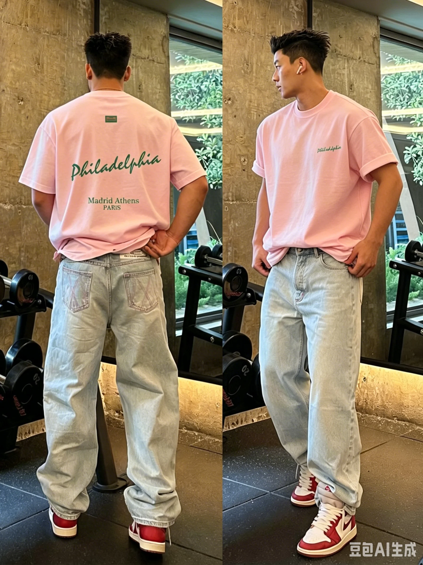 2026 Schwergewichts-Kurzarm-T-Shirt – Trendiges Herren-T-Shirt im amerikanischen Stil mit Rückendruck, Rundhals und lockerer Passform für den Sommer – Detail 2