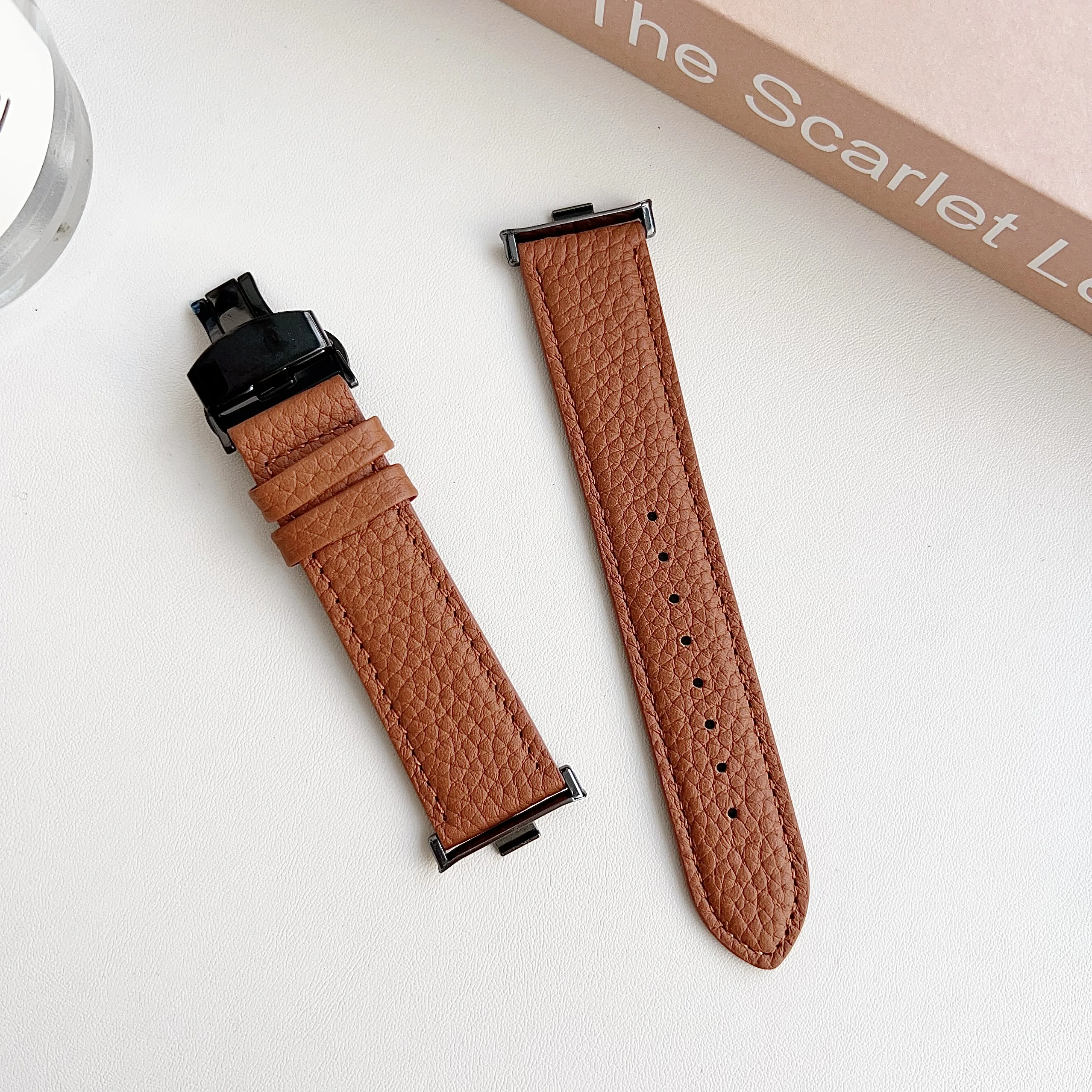 Normale Lychee Print Uhr mit Schleife Schnalle Armband für Redmi Watch 4 für Xiaomi Band8 Pro