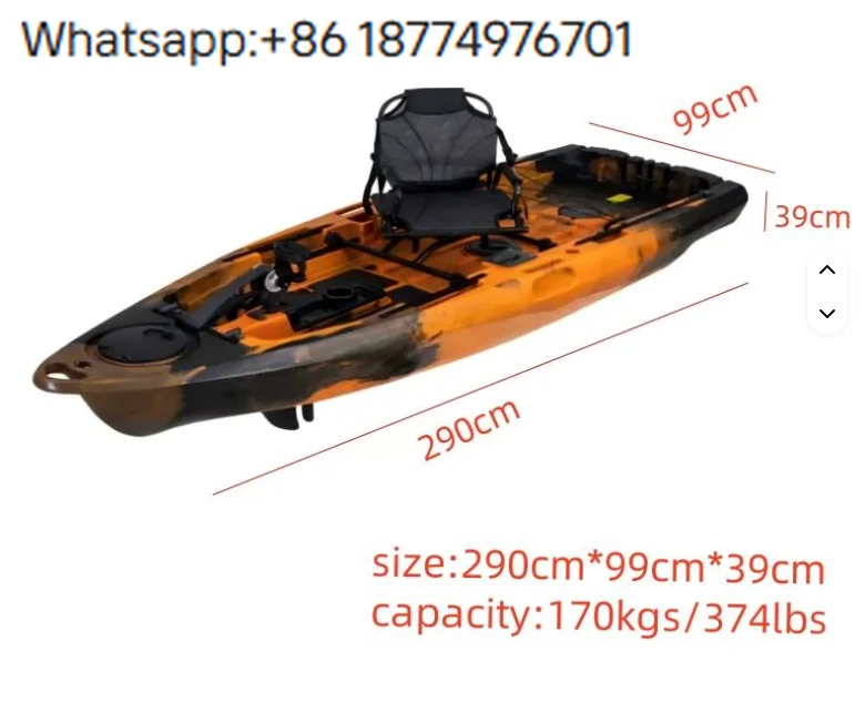 Outdoors Professional Pedal Fishing Ka for 1 Person-Lakes & Rivers Use with Big Dry Storage HDPE Material 3-Year Warranty