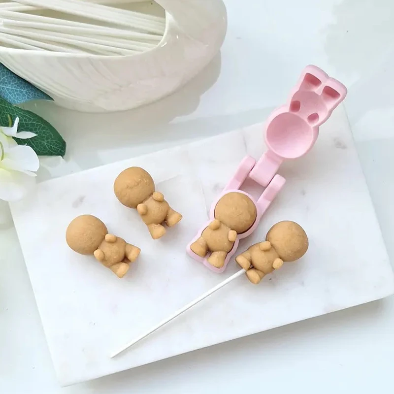 Halloween fantasma calabaza 3D pastel Pop moldes cortador de pastel y empujador antiadherente Donut DIY arcilla fabricación de velas fiestas en casa hornear