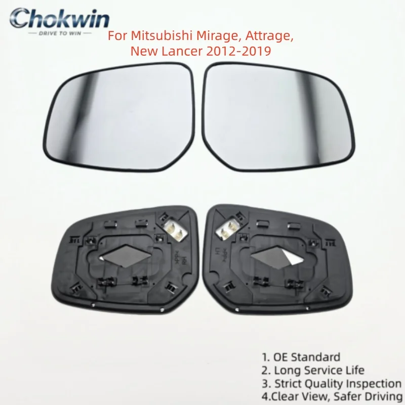 Heated Side Rearview Mirror Glass Replacement For Mitsubishi Mirage, Attrage, New Lancer 2012-2019 Left Right car accessories