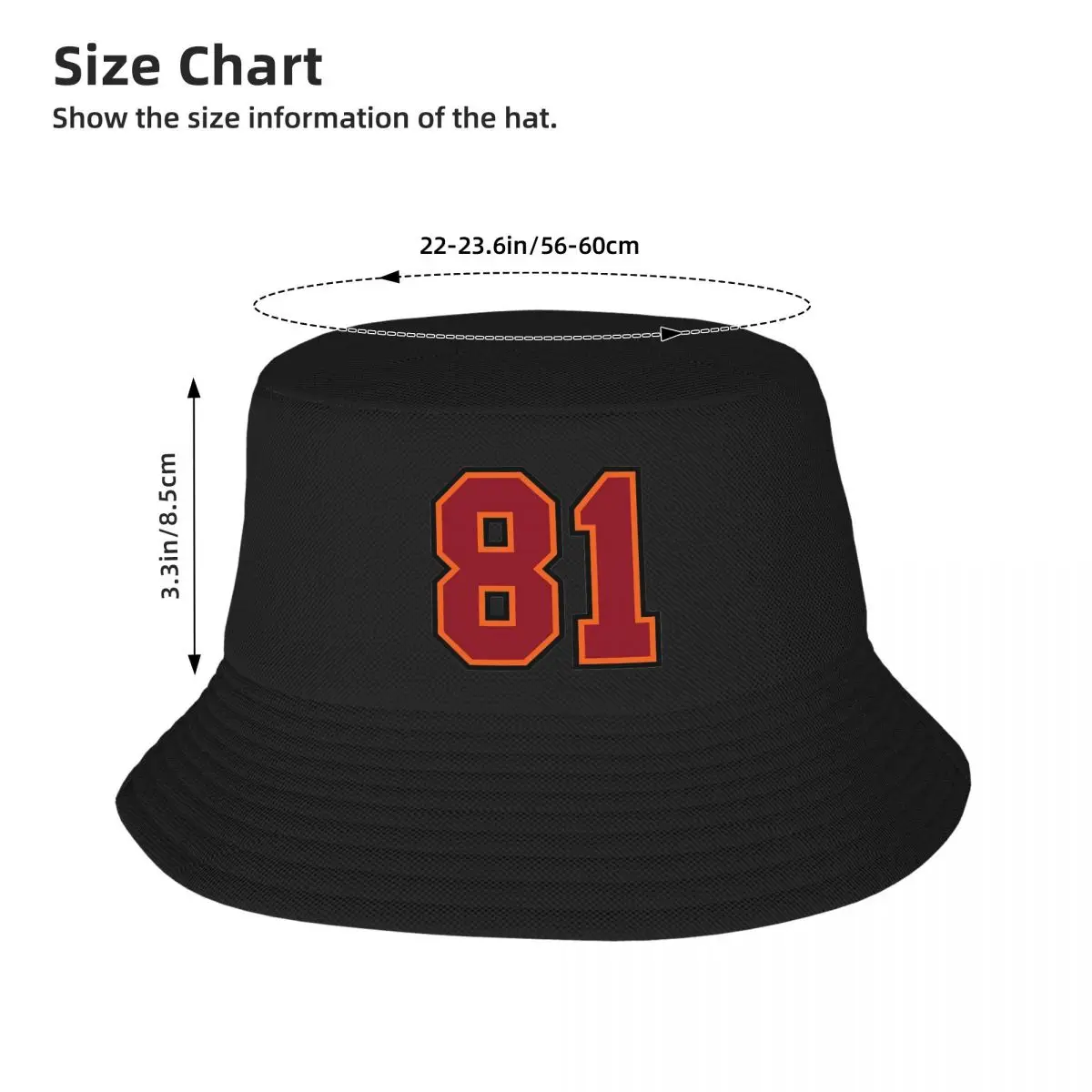 Number 81 Sports Tampa Eighty-One Jersey Bucket Hat Panama For Man Woman Bob Hats Fisherman Hats Beach Fishing Unisex Caps