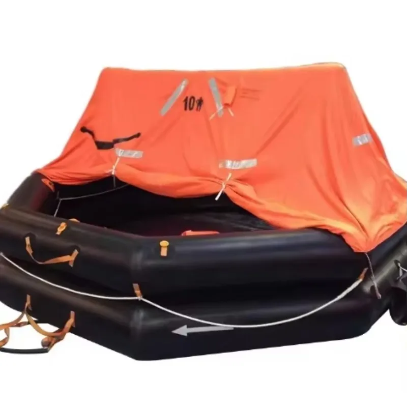 SOLAS Standard 6-10 Persons Inflatable Life Raft, Marine Offshore Safety, Throw-Over Emergency Rescue Boat
