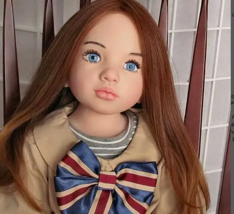 DLS Customized Limited Supply 42''Reborn Baby Aloenka With Hand-Rooted Hair Painted Kit DIY Part With Cloth Body