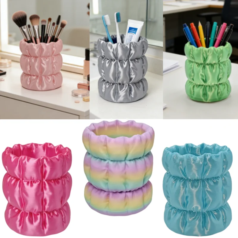 3D-Druck Zahnbürstenhalter Metall Badezimmer Zubehör Werkzeug für Zahnpasta Make-up Pinsel Lagerregal Home Dekoration