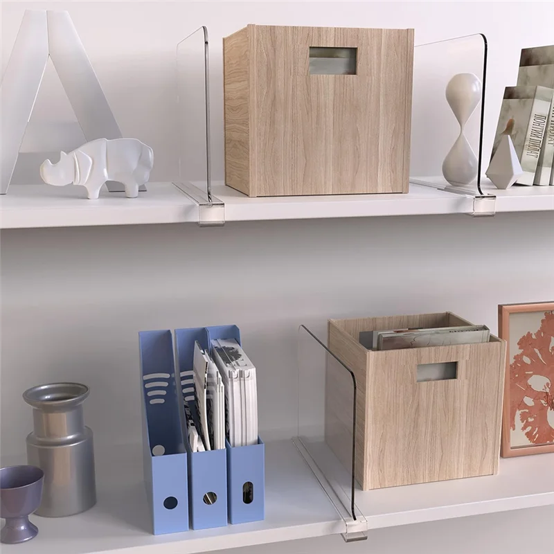 

【Must-Haves】Shelf Dividers For Closet Organization, Closet Shelf Organizer Closet Separator For Shelves Clear Shelf Dividers