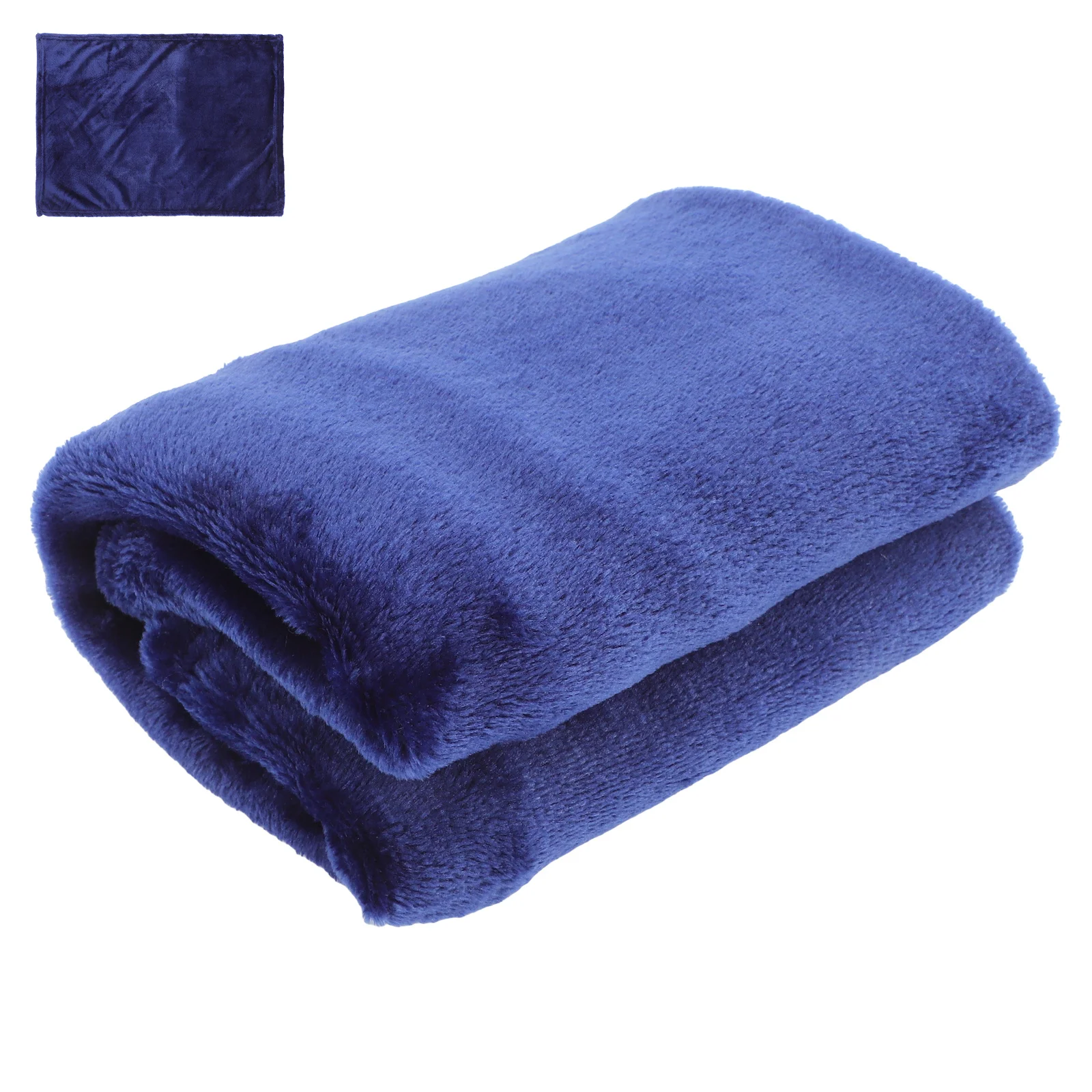 Premium Flannel Fleece Pet Blanket Dark Blue Solid Color Super Comfy Warm Lightweight Elaborate Needle Stitching