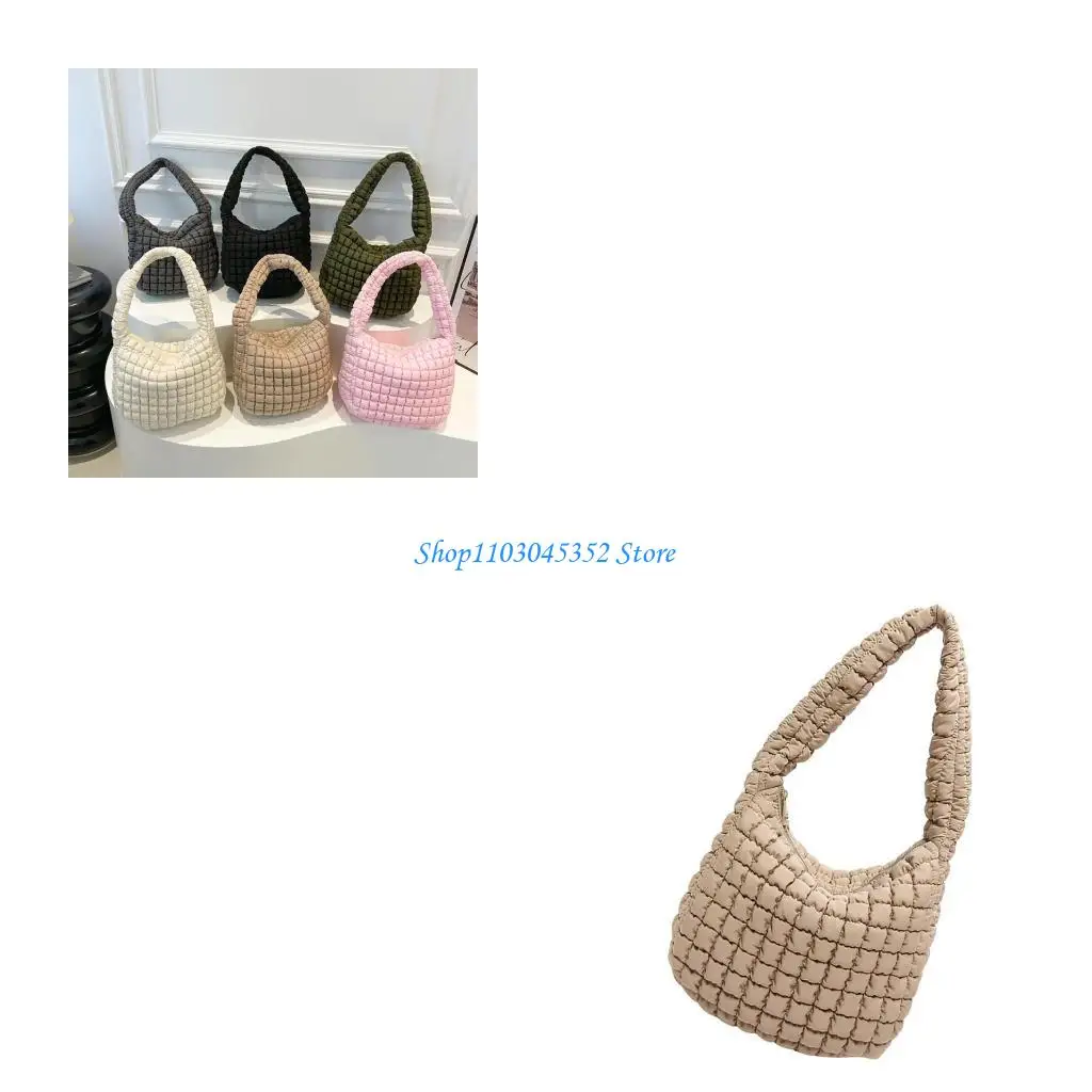 

Большая стеганая сумка-пуховик, хлопковая сумка через плечо, кошелек для стильных женщин