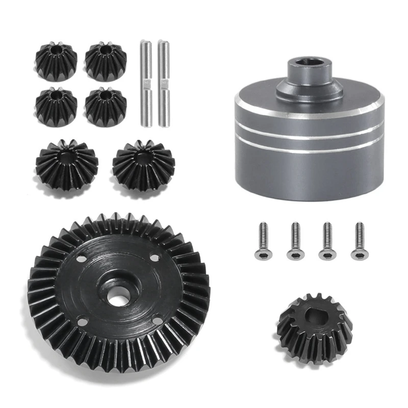 For TAMIYA XV02 TT02 TT02B 1/10 RC Car Upgrade Parts Differential Teeth Shell +Ring Gear & Bevel Gear Kit