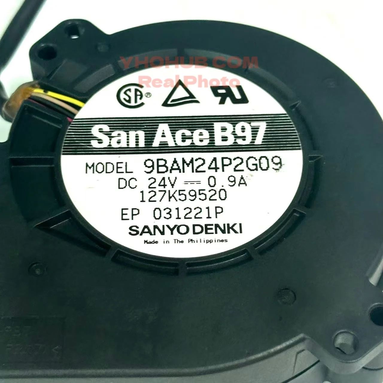 

SANYO DENKI 9BAM24P2G09 DC 24V 0.90A 97x97x33mm 4-Wire Cooling Fan