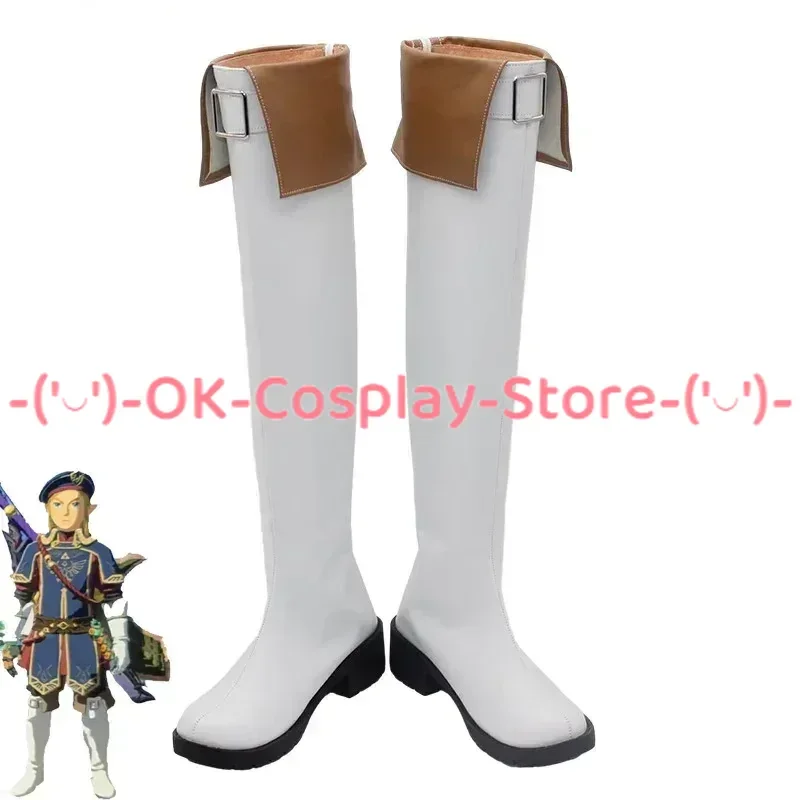 Royal Guard Link Cosplay Shoes Halloween Carnival Boots PU Shoes Cosplay Prop Custom Made