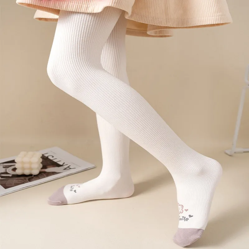 2-8Years New Tights For Baby Girls Spring Autumn Fashion Children Leggings Korean Style Cute Cotton Big PP Pantyhose Baby Pants