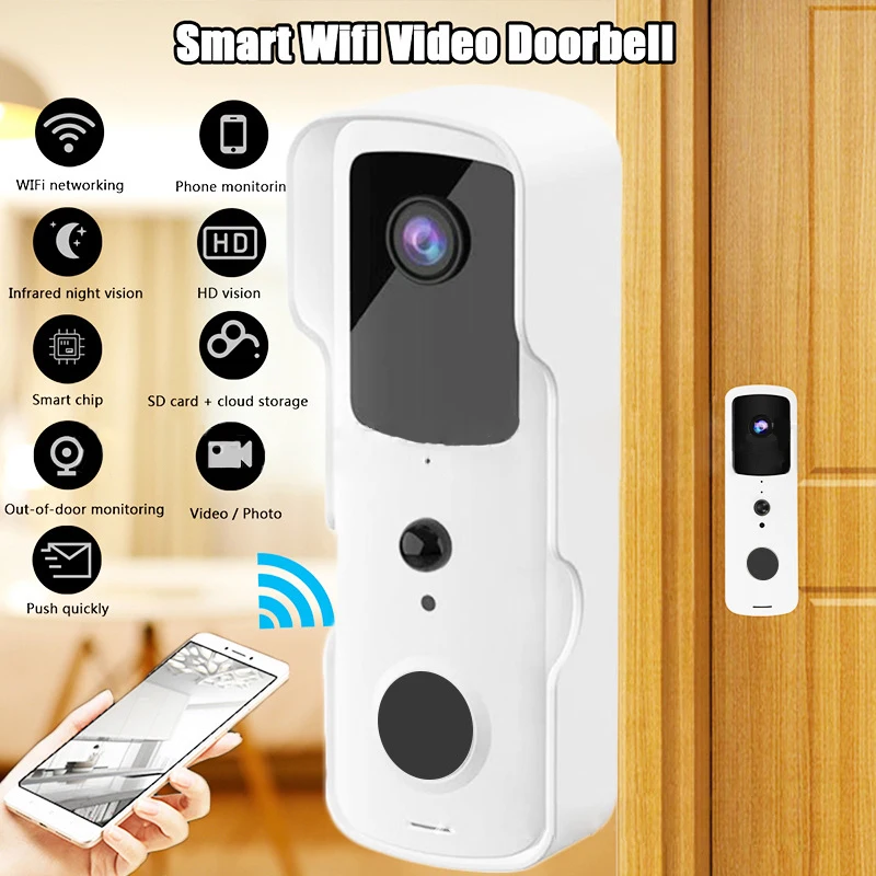 Smart Video Doorbell Waterproof Night Vision Door Viewer 1080P FHD Camera Digital Visual Intercom WIFI 2.4G Tuya Door Bell