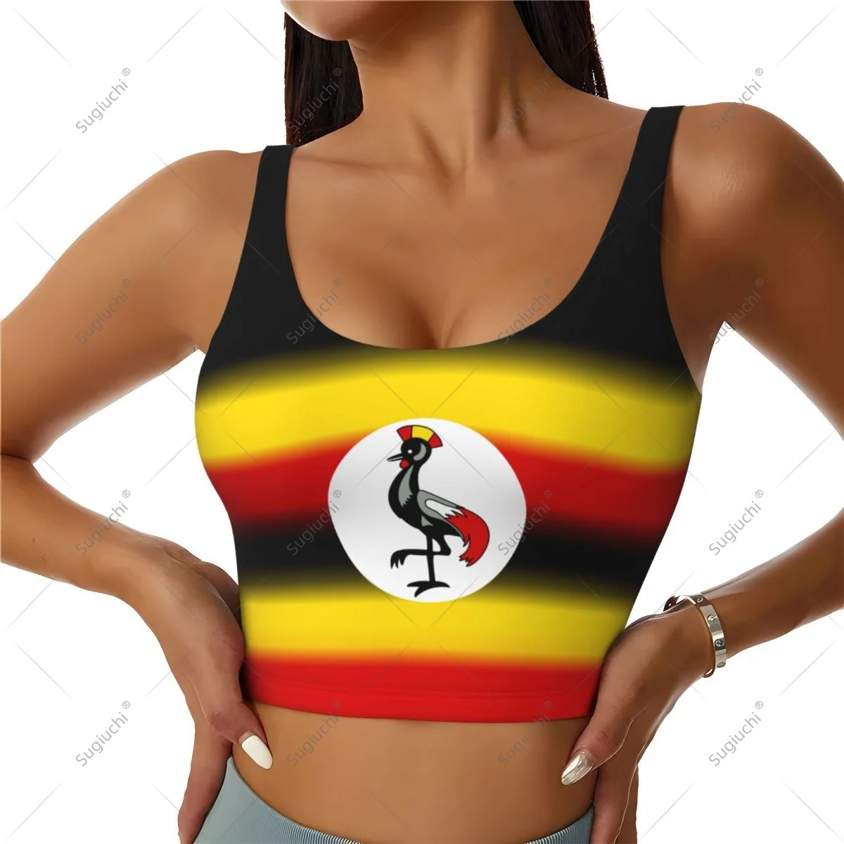 

Uganda Flag Women Girl Activities Sports Vest for Female Yoga Vest Workout Vest Lightweight Trendy