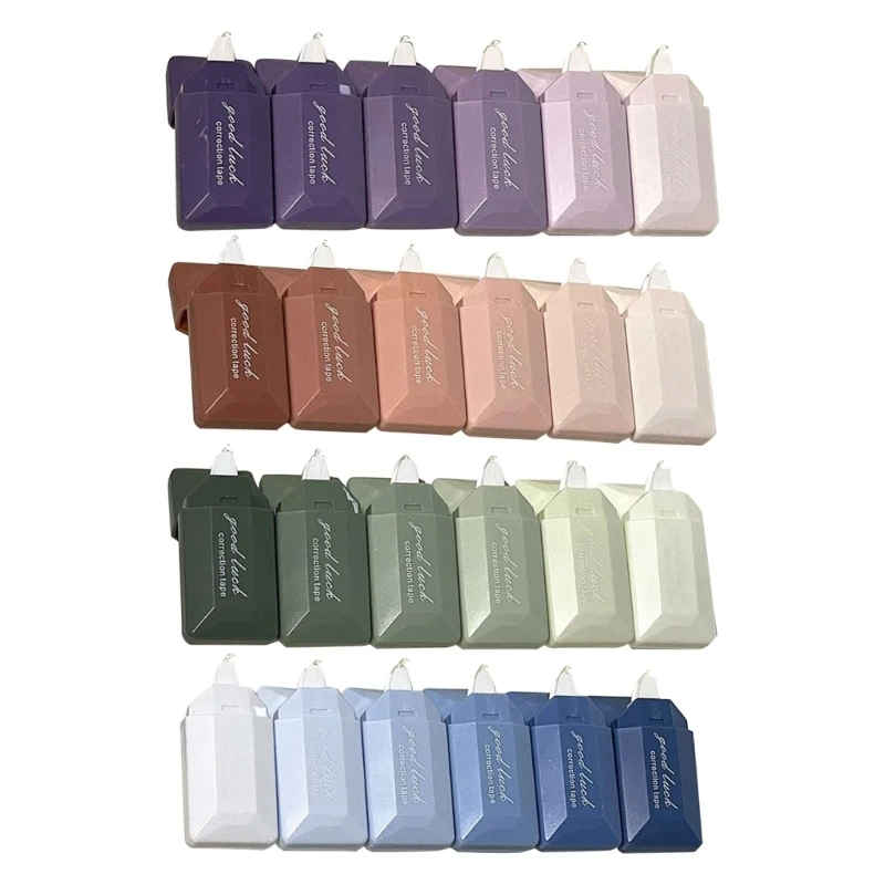 6 قطع من شريط تصحيح ذو سعة كبيرة، بكرات تصحيح متدرجة، شريط تصحيح أبيض للوازم المدرسية