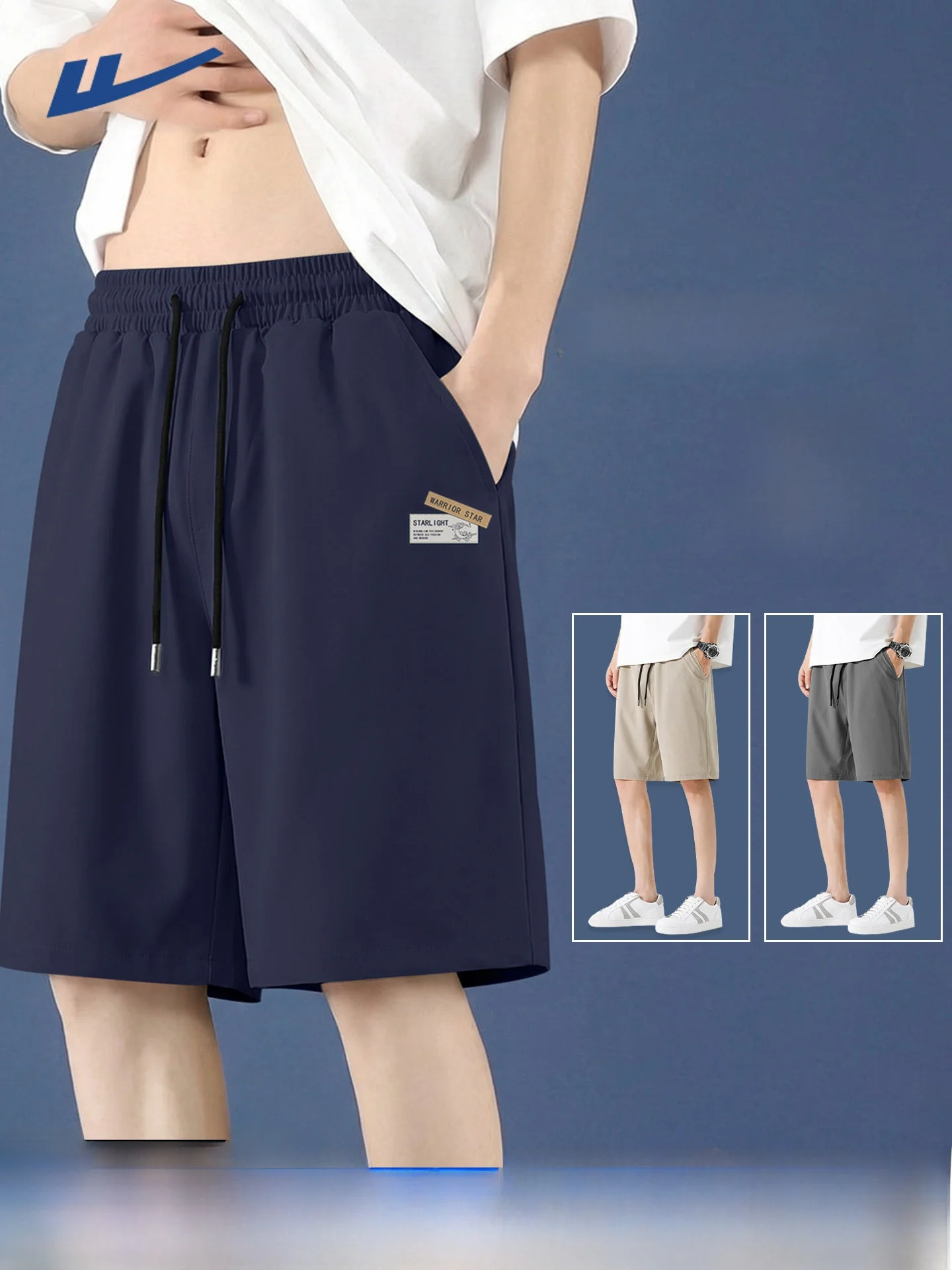 

Men's Cotton Shorts Fitness Running Summer Sports Pants Straight Leg Casual Youth Daily Wear Basic Color Geometric Pattern