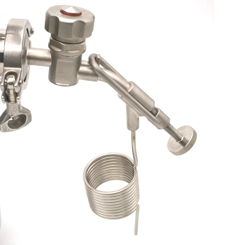 Bobina de muestreo de válvula de muestra TC de 1,5 ", accesorios de fermentador de cerveza cónico de acero inoxidable 304, espuma de cerveza de cola de cerdo
