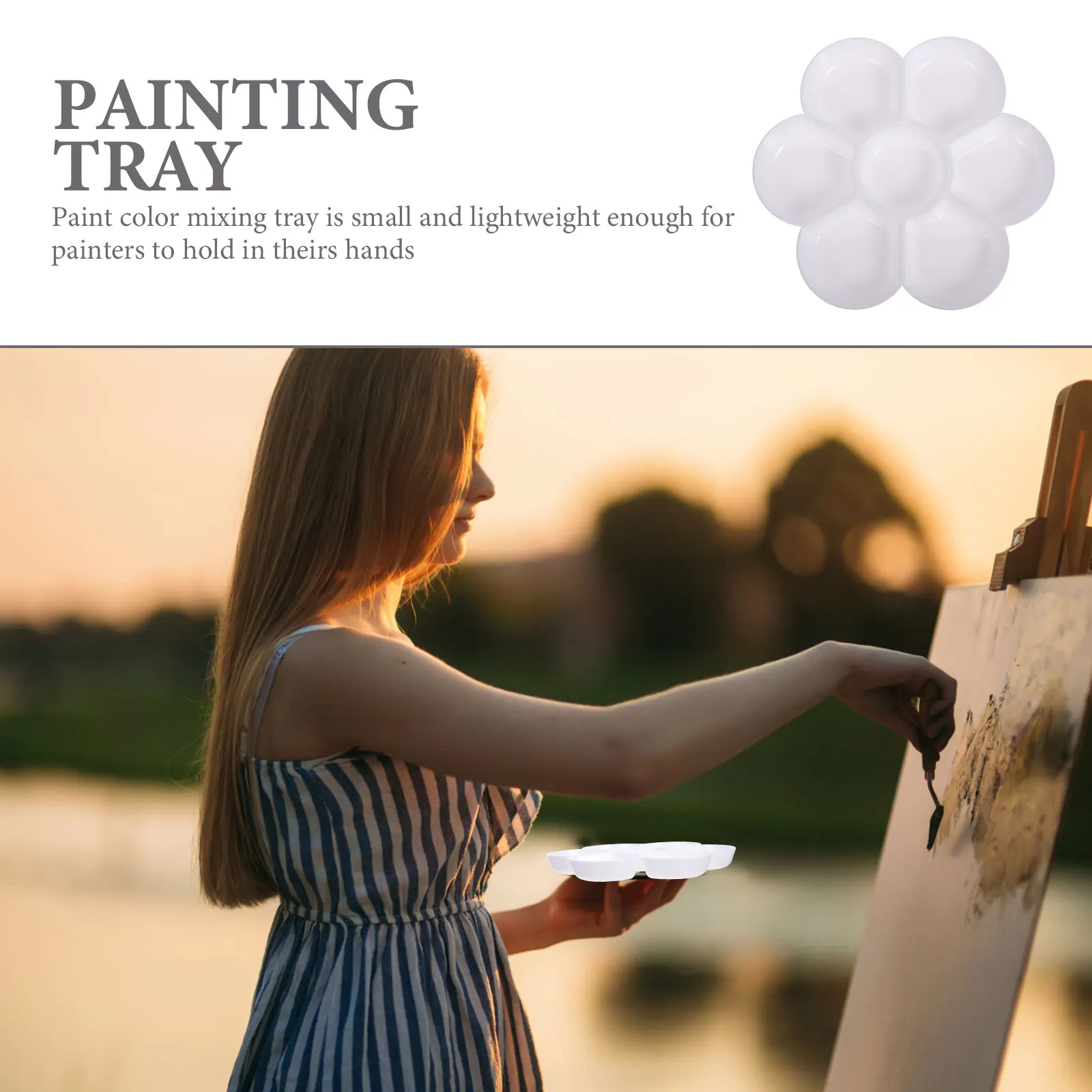 

4 Pcs Palette Paint Tray Watercolor Painting Pigment Trays for Small Various Child