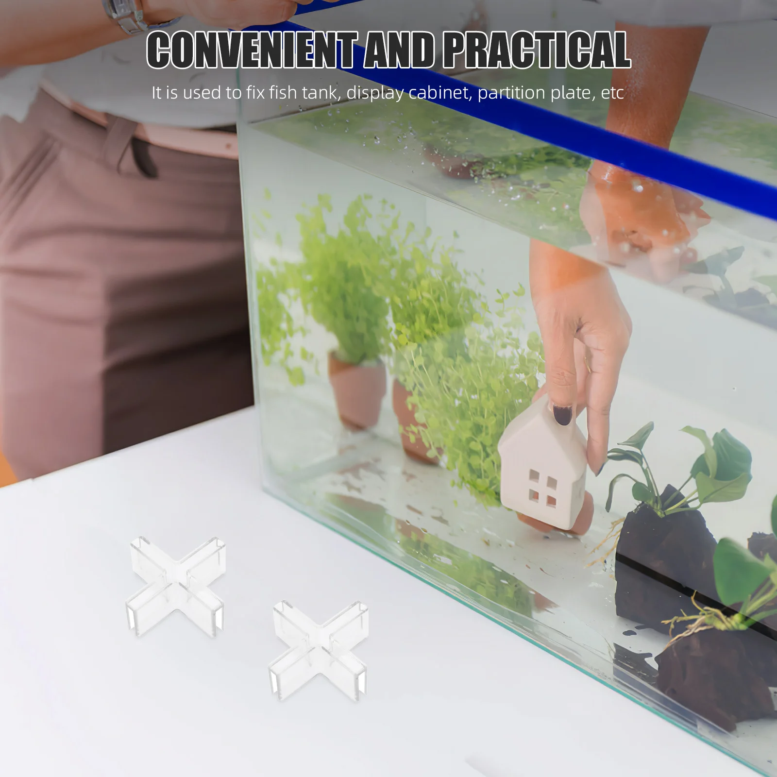 10 Stück Klebeband Glas Clip Klemme Befestigung Aquarium Halterung Halterung Ecke transparente Geländer Klemmen