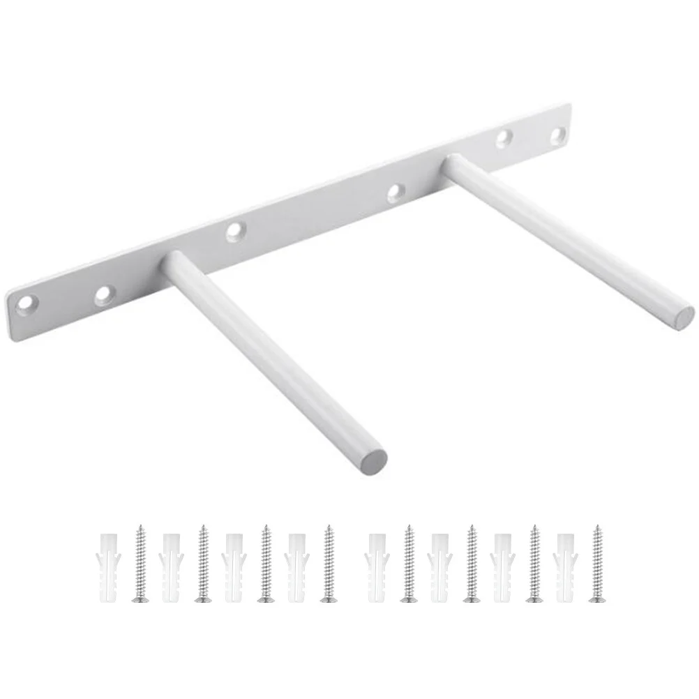

Shelf Support Rod Heavy Duty Floating Brackets White Steel ABS 10mm Grooving Board DIY Bookshelf Storage Rack Home