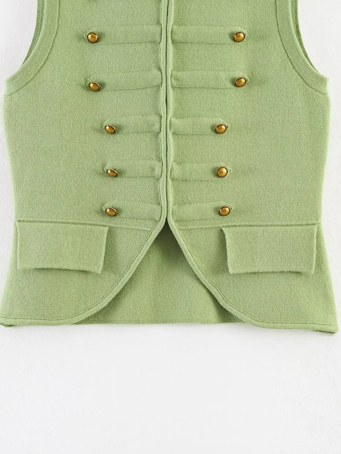 Neue Damen Strickweste Cropped Tops Ärmellos 2026 Knopfleiste Sommer-Weste Elegantes Einfarbiges Damen-Oberteil Gestrickte Kurze Tops – Detail 19