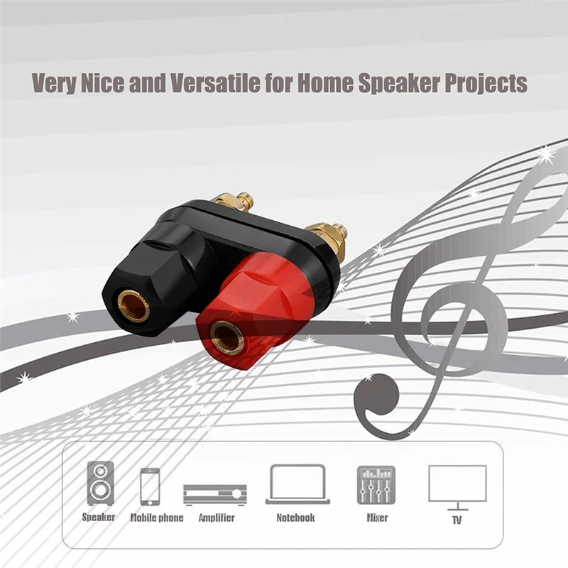 J1UL1N 20Pcs Banana Plug Jack Female Socket Binding Post Dual 4Mm Banana Plugs Connector For Speaker Amplifier Terminal