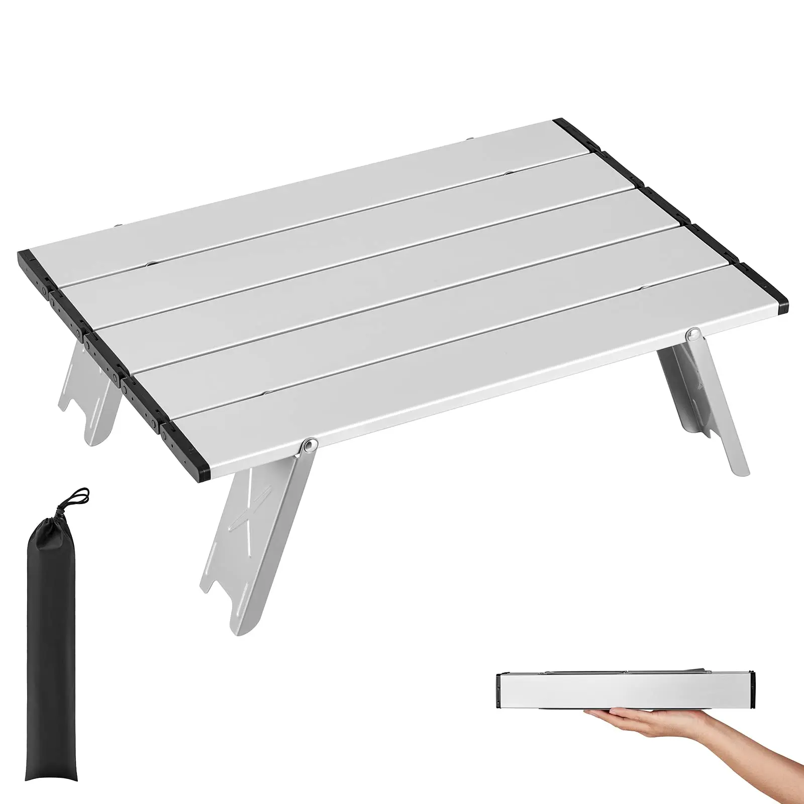 

Ultralight Aluminum Folding Camping Table Portable Beach Picnic Table With Carry Bag
