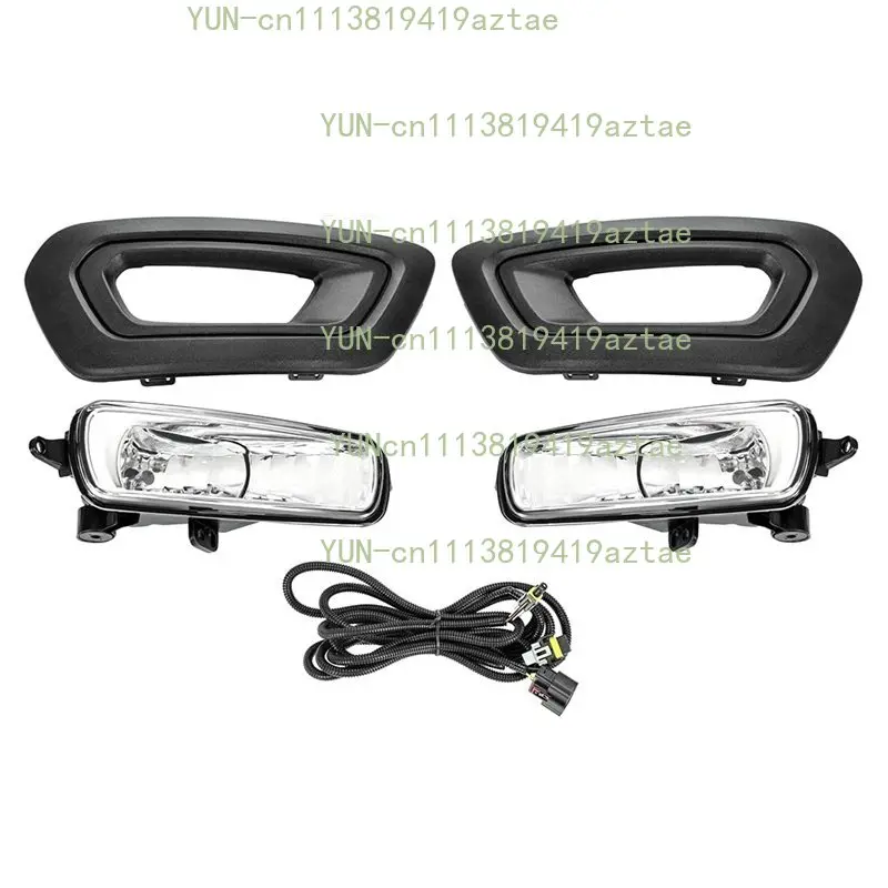 Left& Right Side Fog Lights W/Cover Bezels& Bulbs 1 Pair FO1038207 FO1039207 For Ford Transit 2020-2024